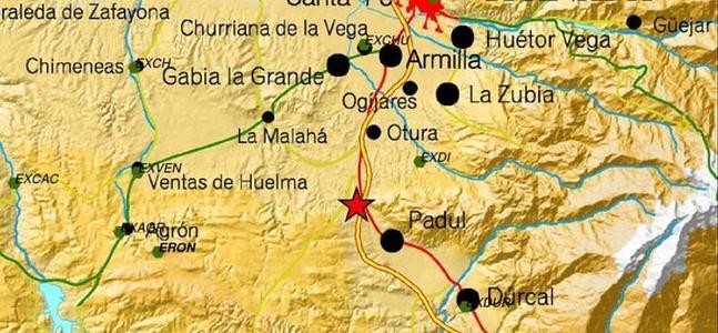 Granada tiembla con un terremoto de 2,2 grados